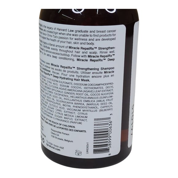 TGIN Miracle RepaiRx Strengthening Shampoo 13 Oz With Castor Oil & Biotin - Picture 7 of 9